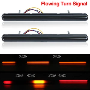 2pcs 10" Red Trailer Truck Light Bar Stop Turn Signal Tail Flash Brake Led Strip - Bild 1 von 10