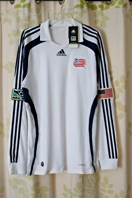 Authentic adidas MLS New England Revolution 2009 L/S Player Soccer Jersey Mens L - Image 1 of 4