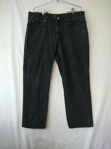 Lee Regular Fit Straight Leg Jeans Black Mens Size 38 X 30 - Picture 1 of 12