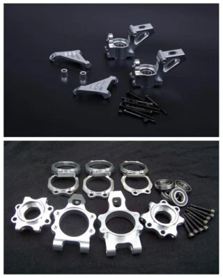 CNC Alloy Front Rear Wheel Hub Carrier Mount for HPI KM Rovan Baja 5B 5T 5SC 1/5 - Image 1 of 3
