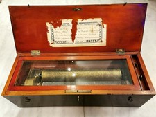 SCATOLA MUSICALE A CARILLON -SECONDA META' DELL'800 - 8 MELODIE - FUNZIONANTE