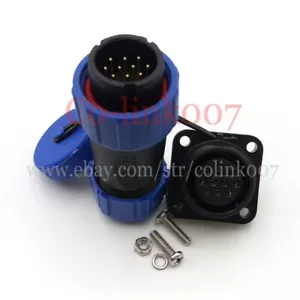 SP21, 10pin Waterproof Circular Industrial Aviation Power Signal Connector Plug - Picture 1 of 7