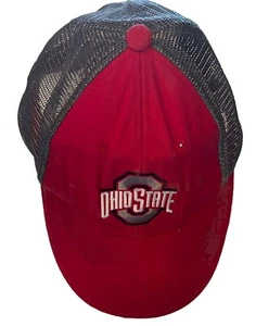 Ohio State Buckeyes Mesh Hat Trucker College Adjustable Snapback Cap Red OSU - Picture 1 of 5