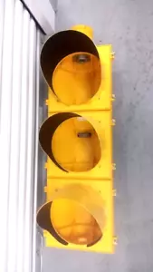 Fortran Poly Carbonate Traffic Signal Stop Light Head 12-12-12 Door Cowl Yellow - Picture 1 of 10
