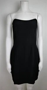 Vintage Nicole Miller Women's Dress Size 8 Black Strapless Evening Party - Picture 1 of 8