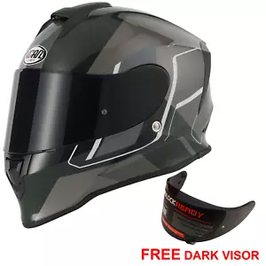 Casco de moto Vcan V151 gris pulsar visera oscura libre - Imagen 1 de 8