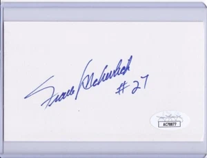 Frank Mahovlich Signed Index Card JSA - Picture 1 of 2