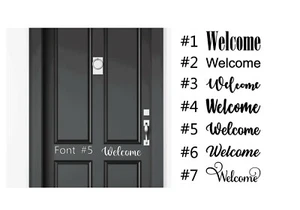 Pegatina de bienvenida troquelada calcomanía para puerta - Imagen 1 de 9