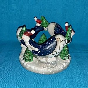 Retired Yankee Candle Starry Night Snow Dust Snowman Pillar Jar Holder ❤️sj10m1 - Picture 1 of 6