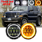 Dot 7" Inch Led Headlights Drl Turn Signal Combo Fit 2003-2007 Jeep Liberty