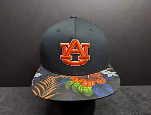 Sombrero trasero a presión negro Auburn Tigers con detalles tropicales - Marca Top of the World - Imagen 1 de 6