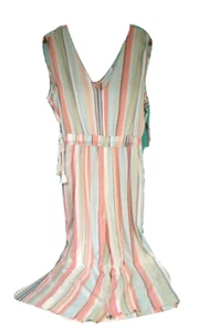 Peyton & Parker Mommy & Me Susan Stripe V-neck Sleeveless Size L Jumpsuit-C6 - Picture 1 of 9