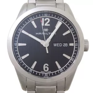 Hamilton Broadway Giorno Data Quarzo 40mm H43311135 H433110 Nero Uomo Orologio - Foto 1 di 6