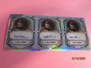 2022 TOPPS FINEST STAR WARS REFRACTOR 3 AUTO VALENE KANE AS LYRA ERSO