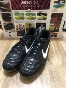 Nike Tiempo Premier III Black Soccer Cleats Boots 442467-010 Men's Size 7.5 2011 - Picture 1 of 16