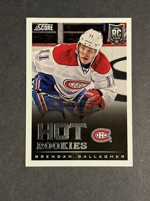 🇨🇦 2013-14 Score Hot Rookies Brendan Gallagher #624 RC Montreal CANADIENS 🇨🇦 - Image 1 of 3