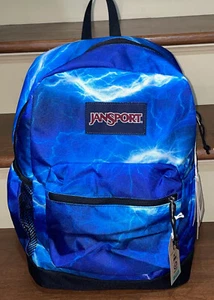 JanSport Cross Town Plus 17" Backpack Multicolor - Electric Bolts Brand NEW - Picture 1 of 6