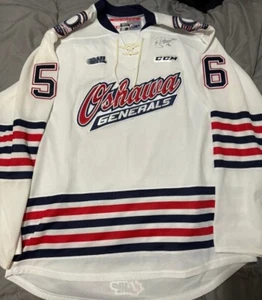 Vtg OSHAWA GENERALS CHL Jeremy Brodeur Jersey SIGNED XL NJ Devils MARTIN Hockey - Picture 1 of 2