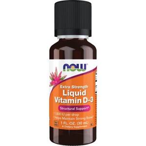 NOW Foods Extra Strength Liquid Vitamin D-3 25 mcg (1,000 Iu) 1 fl oz Liq