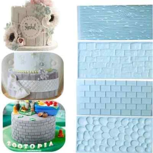 TREE BARK and/or BRICK WALL Plastic Cake Decorating Fondant Mould Cutter - Picture 1 of 26
