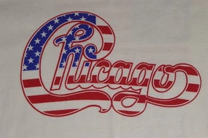 Chicago No. American Tour 1996 US Flag Logo XL weiß T-Shirt - Bild 1 von 5