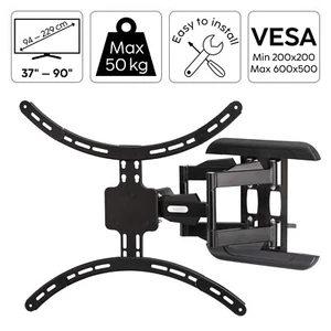 Hama TV Wandhalterung Schwenkbar 75" 77" 80" 83" 85" 86" 90" Zoll Wand-Halter - Bild 1 von 11