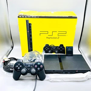 CONSOLE SONY PS2 SLIM 💎COMPLETA DI SCATOLAPAD MEMORY E CAVI OTTIMA PERFETTA🎁 - Foto 1 di 12