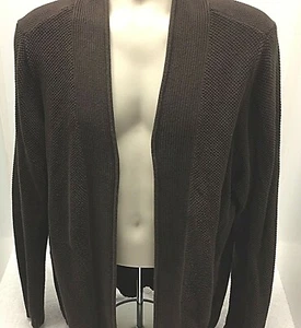 Studio Works Women's Sweater Brown 3X Plus Open-Front - Picture 1 of 4