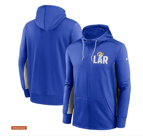 Nike Royal/Gray Los Angeles Rams Mascot Performance Full-Zip Hoodie Cover