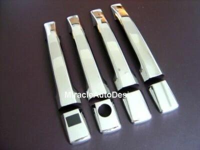 Cubiertas de manija de puerta exterior cromadas de acero inoxidable para Mercedes Benz W201 W124 Clase E Foto 1 de 2