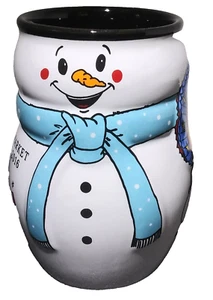 Christkindlmarket Chicago Blue Scarf Snowman 2016 Ceramic Mug Kinder Club - Picture 1 of 9