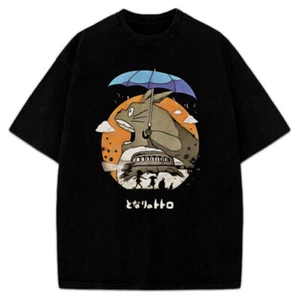 Camiseta unisex gráfica paraguas de anime japonés Mi vecino Totoro - Imagen 1 de 7