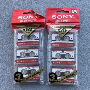 (2) Sony 3er Pack 60 Minuten Microcassette Cassette Tapes MC-60 NEU/VERSIEGELT Konvolut - Bild 1 von 2