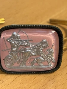 Vintage Intaglio Kamee Messing Armreif Armband - Bild 1 von 3