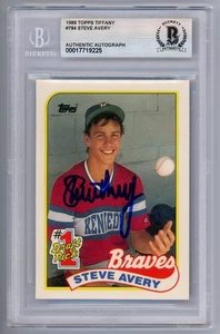 Steve Avery Signed Auto 1989 Topps Tiffany Rookie Rc Card Beckett MLB Braves - Picture 1 of 2