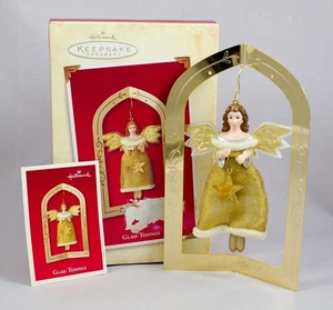 Hallmark KS 2003 Glad Tidings adorno de ángel con soporte de latón QRP4237 - Imagen 1 de 11