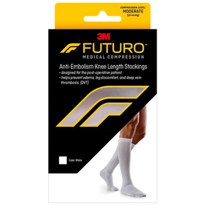 Anti-Embolism Knee Length Stockings, Extra Large Regular, White. Moderate (18... - Bild 1 von 9