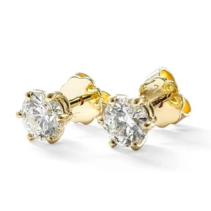 Brilliant Diamant Ohrstecker Paar 750/- Gelbgold 18 Karat Gold 1,02 Karat G/VS - Bild 1 von 6