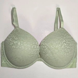 Victoria's Secret Super Push-Up Plunge Grün Spitze Bügel BH / 32DD - Bild 1 von 11