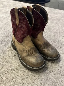Ariat Fatbaby Heritage Größe 7B Damenstiefel 10026116 burgunderrot hellbraun Cowboy Cowgirl - Bild 1 von 8