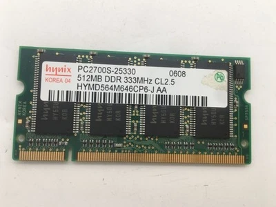 Laptop memory 512mb ddr pc2700 cl2.5, 336578-001 rev h.00 - Image 1 of 2