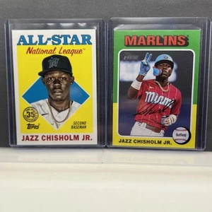 Lot of (2) Jazz Chisholm Jr. 2023 2024 Topps All-Star #88AS-24 Heritage #409 NY - Picture 1 of 16