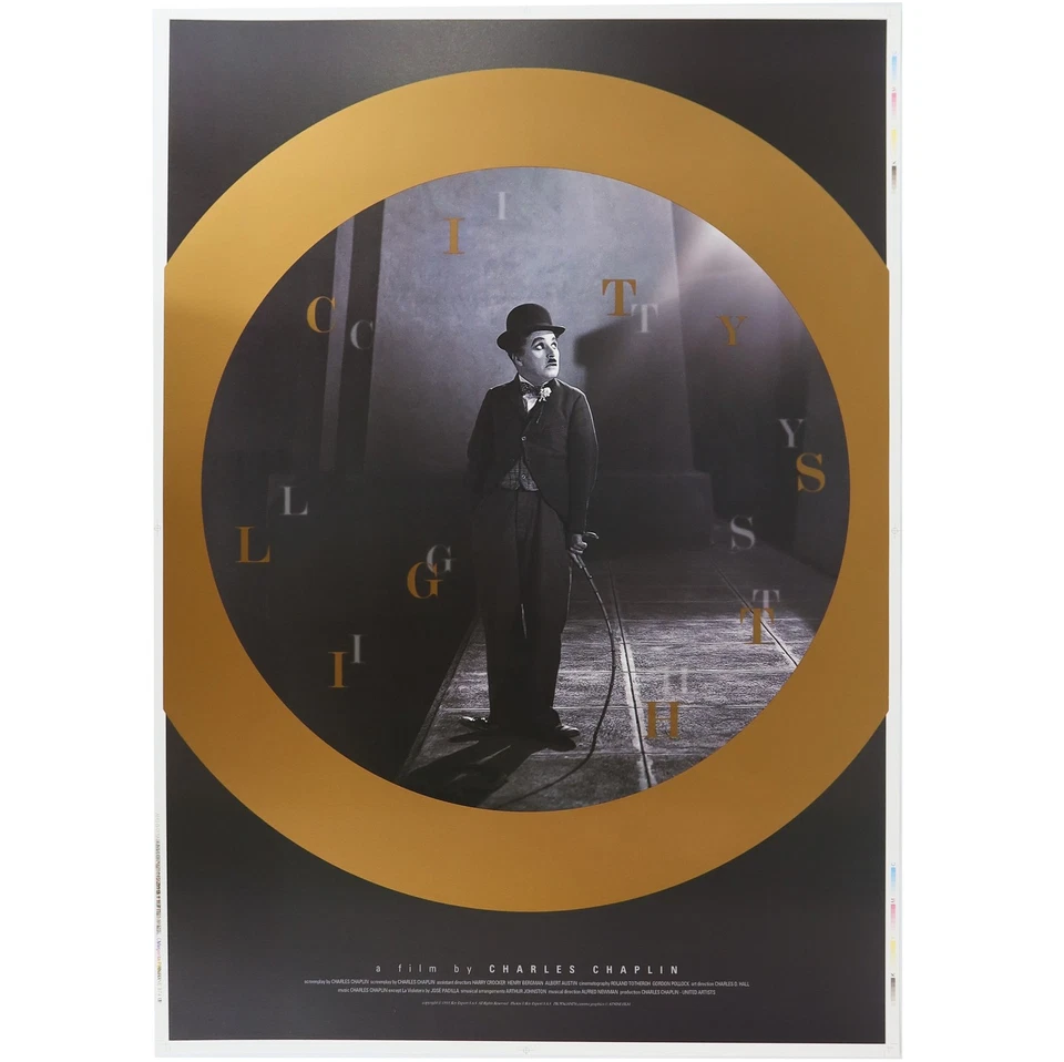 City Lights (1931) Korean Poster [Propaganda Cinema Graphics] Charlie Chaplin - Image 1 of 1