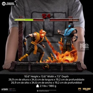 IRON STUDIOS Mortal Kombat Scorpion VS Sub-Zero 1/10 Game Character Statue New - Picture 1 of 10