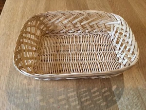 Rectangular Wicker Basket - Diamond Pattern Detail - Picture 1 of 5