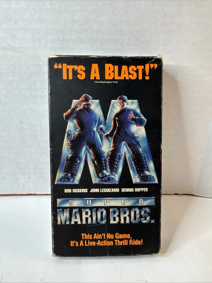 Super Mario Bros Movie VHS 1993 Live Action Nintendo Bob Hoskins Tested Rare - Image 1 of 4