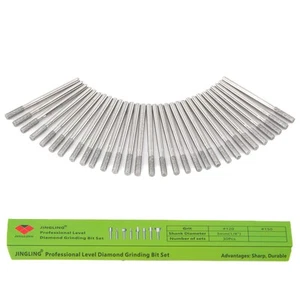 30 piezas brocas cilíndricas de diamante de 3 mm para herramientas lapidarias de joyería Dremel - Imagen 1 de 12