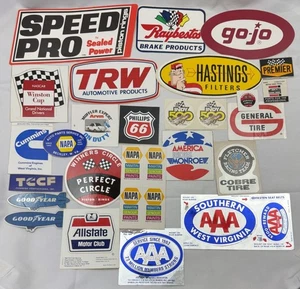 Vintage Lot 25 Automotive Racing Toolbox Fenster Autoaufkleber Goodyear NAPA + - Bild 1 von 8