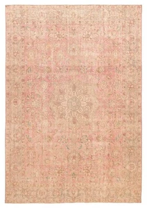 Vintage Hand-Knotted Area Rug 8'0" x 11'10" Traditional Wool Carpet - Picture 1 of 9