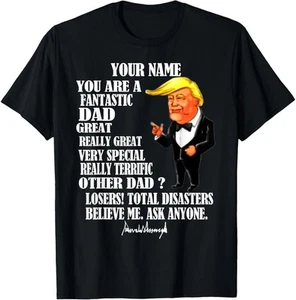 Funny Great Dad Donald Trump Father's Day Gift Tee T-Shirt Hoodie - Picture 1 of 17